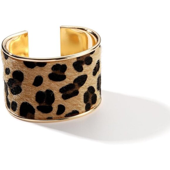 Jewelry - Luxury Leopard Print Cuff Bracelet - Gold Adjustable Bangle for Every Occasion